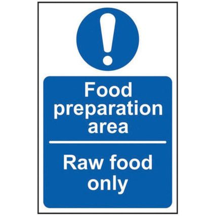 FOOD PREPARATION AREA RAW FOODONLY - SAV (200 X 300MM)