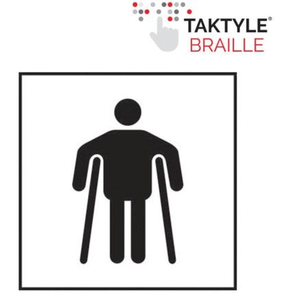 MAN ON CRUTCHES GRAPHIC -TAKTYLE(150 X 150MM)