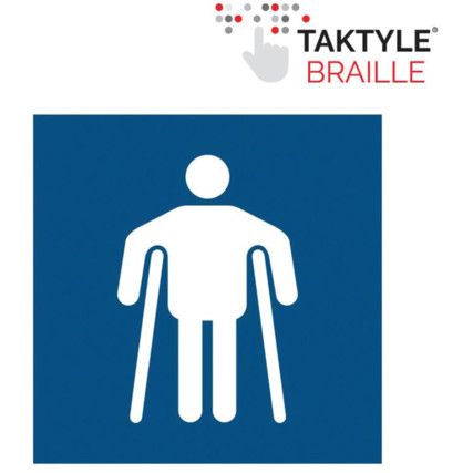 MAN ON CRUTCHES GRAPHIC -TAKTYLE(150 X 150MM)