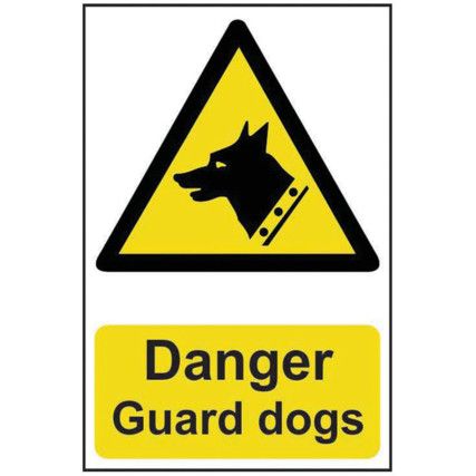 DANGER GUARD DOGS - PVC (200X300MM)