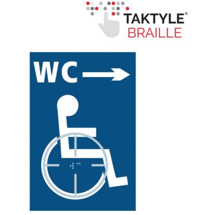 DISABLED WC ARROW RIGHT -TAKTYLE(150 X 225MM)