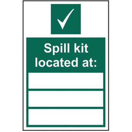 SPILL KIT LOCATED AT____ -RPVC(200 X 300MM)