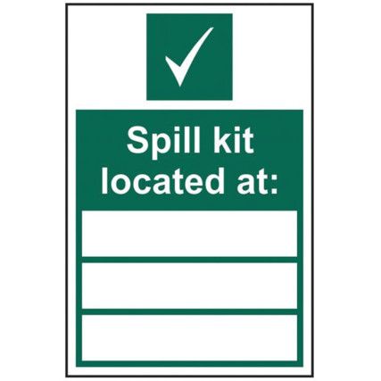 SPILL KIT LOCATED AT____ -SAV(200 X 300MM)