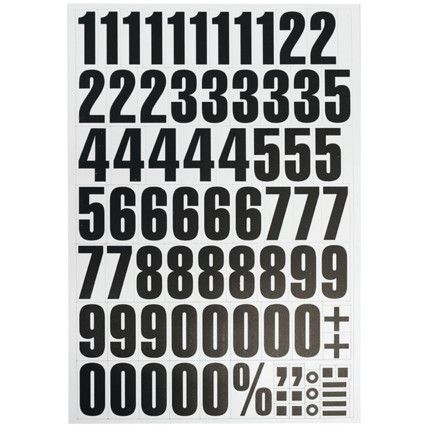 MAGNETIC NUMBER SET - 17MM(WHITE)