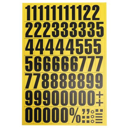 MAGNETIC NUMBER SET -17MM(YELLOW)