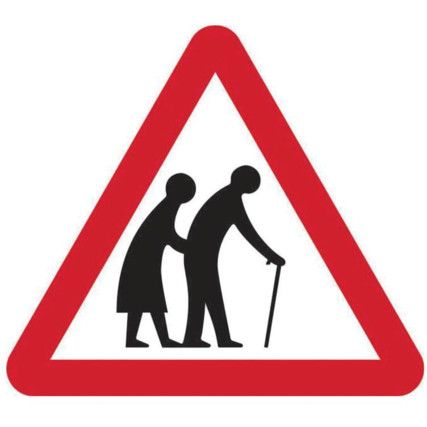 600MM TRI. DIB. 'FRAIL DISABLED PEDESTRIANS' ROADSIGN(W/O CHANNEL)