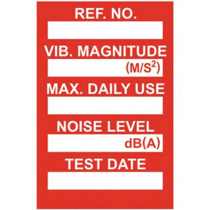 VIBRATION CONTROL MINI TAG INSERT- RED (PK-20)