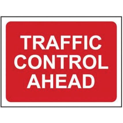 TRAFFIC CONTROL AHEAD - QSIGN(1050 X 750MM)