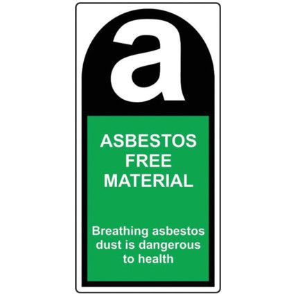 ASBESTOS FREE MATERIAL (25 X50MM, ROLL OF 500 LABELS)