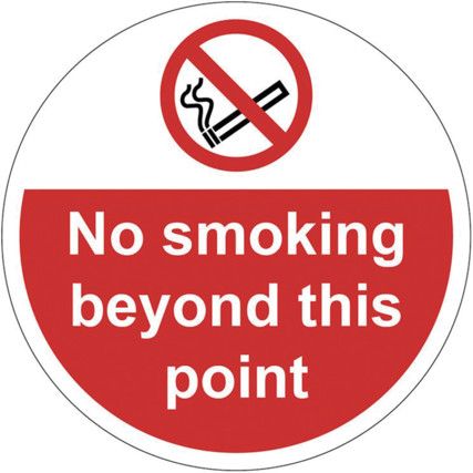 400MM DIA. NO SMOKING BEYOND THISPOINT FLOOR GRAPHIC