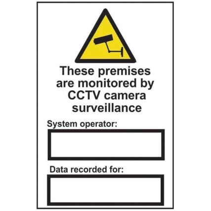 THESE PREMISES MONITORED BY CCTVC AM SURVEILLANCE-PVC(200X300MM)