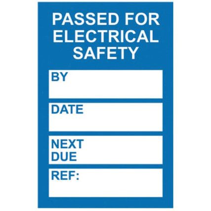 PAT TESTING MINI TAG INSERT -BLUE(PK-20)