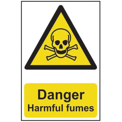 DANGER HARMFUL FUMES - PVC (200X300MM)