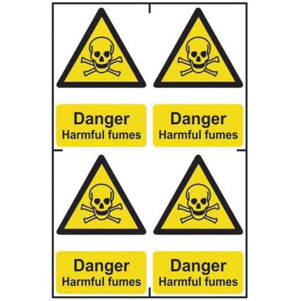 DANGER HARMFUL FUMES - PVC (200X300MM)