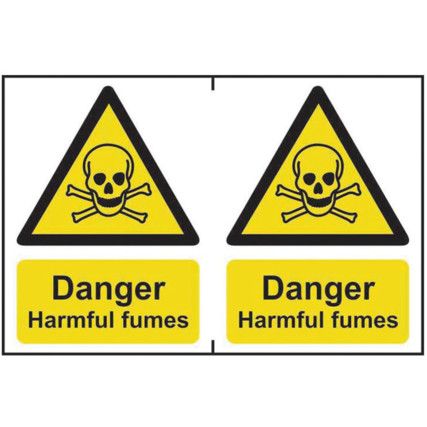 DANGER HARMFUL FUMES - PVC (300X200MM)