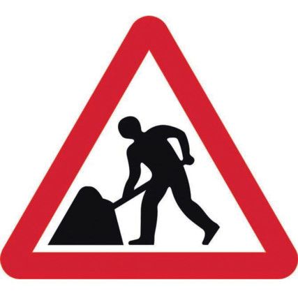 ROADWORKS AHEAD - Q SIGN (600MM)