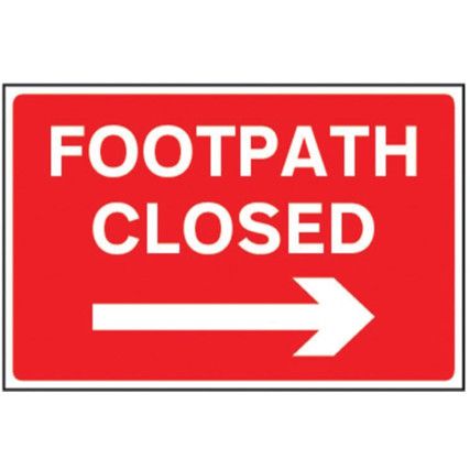 FOOTPATCH CLOSED (ARROW RIGHT)-RPVC (600 X 400MM)