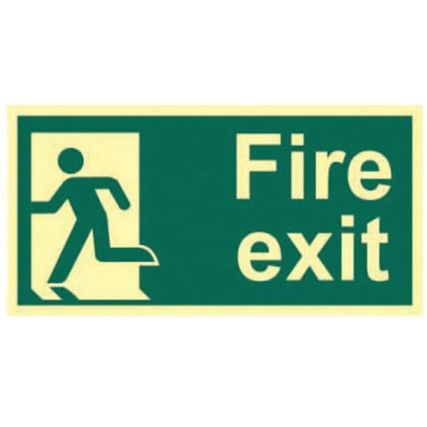 FIRE EXIT (MAN LEFT) -PHOTOLUM.(300 X 150MM)