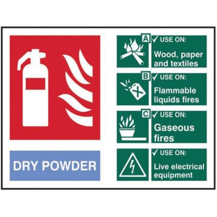 FIRE EXTINGUISHER COMPOSITE -DRYPOWDER - RPVC (200 X 150MM)