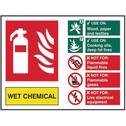 FIRE EXTINGUISHER COMPOSITE -WETCHEMICAL - SAV (200 X 150MM)