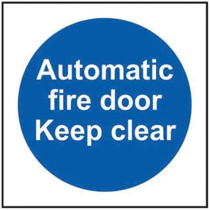 AUTOMATIC FIRE DOOR KEEP CLEAR -RPVC (100 X 100MM)