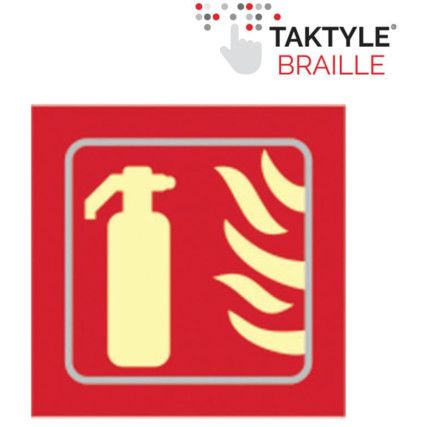 FIRE EXTINGUISHER GRAPHIC -TAKTYLEPH (150 X 150MM)