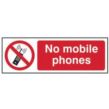 NO MOBILE PHONES - RPVC (300X100MM)