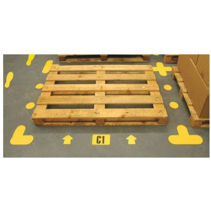 WAREHOUSE FLOOR SIGNALLING 'ARROW' - PK-100 -  (90 X 90MM)