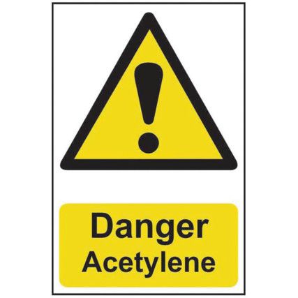 DANGER ACETYLENE - PVC (200X300MM)