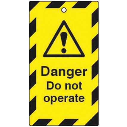 LOCKOUT TAGS - DANGER DO NOTOPERA TE (DOUBLE SIDED 10 PACK)