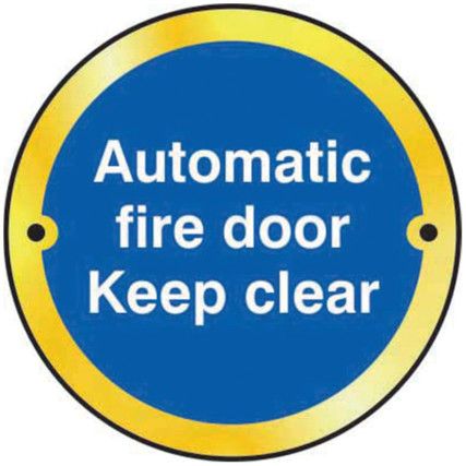 AUTOMATIC FIRE DOOR KEEP CLEARDOOR DISC - PSS (75MM DIA.)