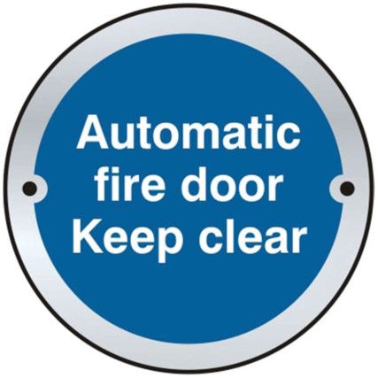 AUTOMATIC FIRE DOOR KEEP CLEARDOOR DISC - SAA (75MM DIA.)