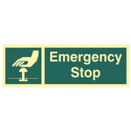 EMERGENCY STOP - PHOTOLUM. (300X100MM)