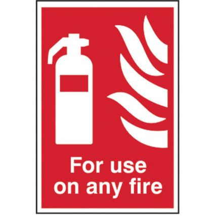 FOR USE ON ANY FIRE - PVC (200X300MM)