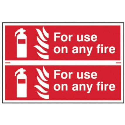 FOR USE ON ANY FIRE - PVC (300X200MM)