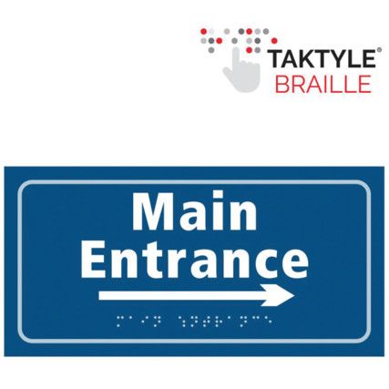 MAIN ENTRANCE ARROW RIGHT -TAKTYLE (300 X 150MM)