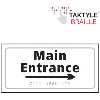 MAIN ENTRANCE ARROW RIGHT -TAKTYLE (300 X 150MM)