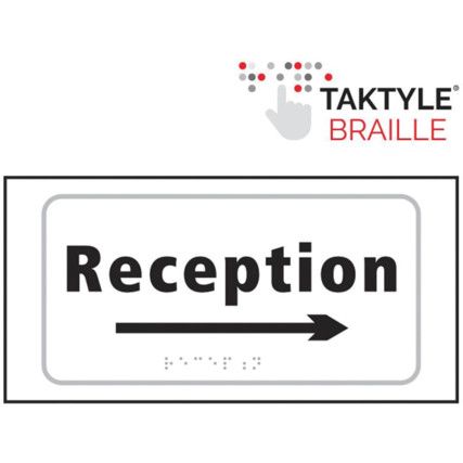 RECEPTION ARROW RIGHT -TAKTYLE(300 X 150MM)