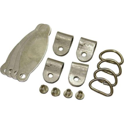 PADLOCK TAGS, COLLARS,FIXINGRINGS & RIVET SET (5 SETS)