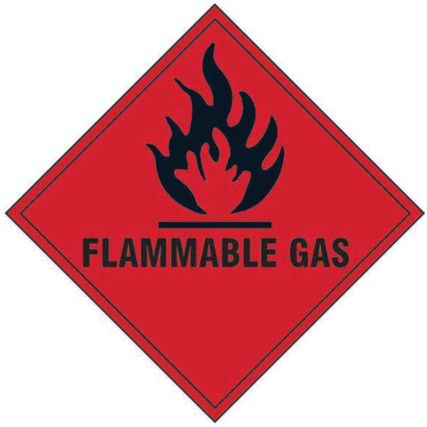 FLAMMABLE GAS - SAV (100 X 100MM)