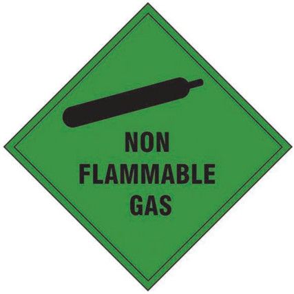 NON FLAMMABLE GAS - SAV (100X100MM)