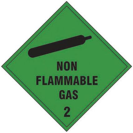 NON FLAMMABLE GAS CLASS 2 -SAV(100 X 100MM)