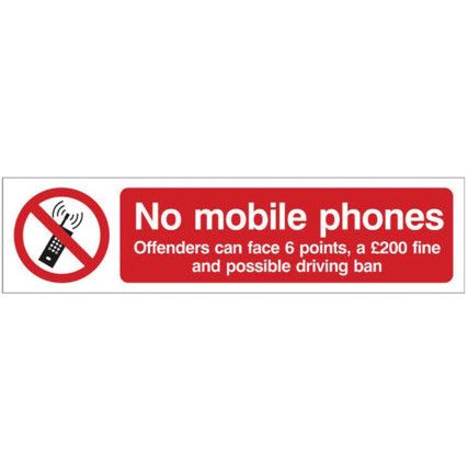 NO MOBILE PHONES OFFENDERS CAN FACE... - SAV (200X50MM) PK-2