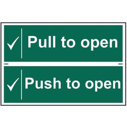 PULL TO OPEN / PUSH TO OPEN -PVC(300 X 200MM)