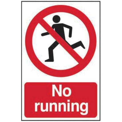 NO RUNNING - PVC (200 X 300MM)