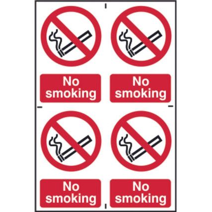 NO SMOKING - PVC (200 X 300MM) 