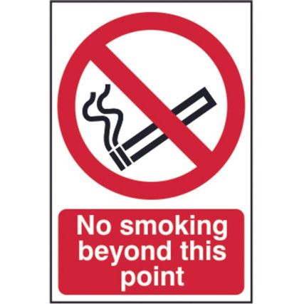 NO SMOKING BEYOND THIS POINT -PVC(200 X 300MM)