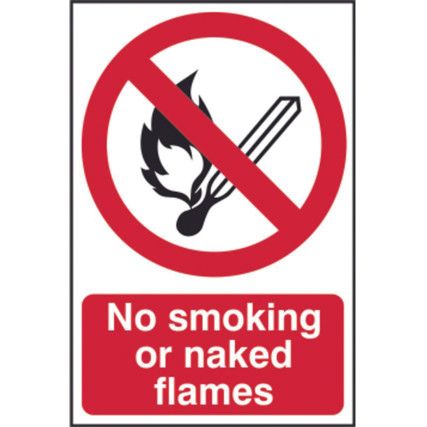 NO SMOKING OF NAKED FLAMES -PVC(200 X 300MM)