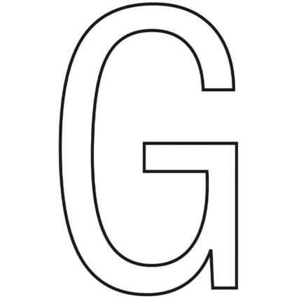 75MM WHITE VINYL - CHARACTER 'G'(PK-10)