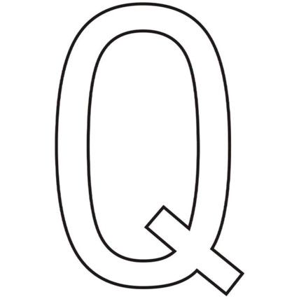 75MM WHITE VINYL - CHARACTER 'Q'(PK-10)